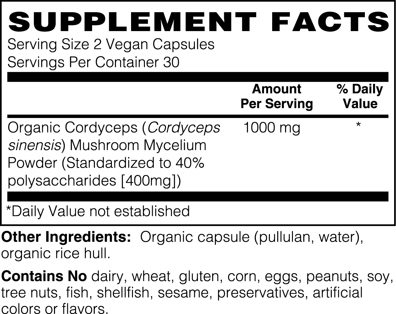 Cordyceps Mushroom - enhance immunity